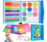 Puzzle avec une fraction de fraction, magnétique, pour enfants, matériau magnétique, calcul de fraction, calcul Montessori pour maternelle, école primaire, matériel d'apprentissage des mathématiques