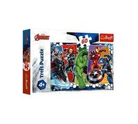 Trefl - Puzzle - Invincible Avengers Marvel Avengers 60 Pièces, pour Enfants à partir de 4 Ans