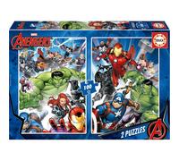 Educa - 2x100 Avengers | 2 Puzzles réglés avec 100 pièces | Mesure : 40 x 28 cm | Composé de Grandes pièces Parfaitement finies| Recommandé de 6 Ans (19679)