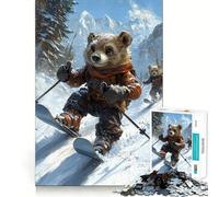 Puzzle Aventure Alpin pour Adultes 1000 Pièces Stimule la Concentration Jeu Amusant Taille Uniforme Pièces précises Activité de Partage idéale pour Les Proches (38x52cm)