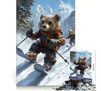 Puzzle Aventure Alpine 1000 Pièces pour Adolescents Développe la Compétence Analytique Évasion Sérénité Assemblage Solide Cadeau de Vacances (38x26cm)