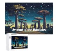 Puzzle Avenue of The Baobabs, Madagascar pour Adultes, Format 1000 PCS