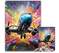 Puzzle Avion Coloré 1000 Pièces en Carton pour Adultes, Casse-Tête Intéressant - Jouet Relaxant pour Adolescents 26x38cm / 10,23x14,96 Pouces