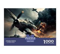 Puzzle Avion de Guerre 1000 pièces pour Adultes et Puzzle en Bois pour Amateurs de Puzzles 1000 pièces (75 x 50 cm)