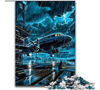 Puzzle Avion sous la Foudre pour Adultes, 1000 pièces, à partir de 14 Ans, décoration Murale, Cadeaux Uniques pour Anniversaire et Noël (26x38cm)