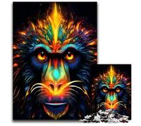 Puzzle Babouin 1000 pièces réalisme Magique Puzzle pour Adultes pour Les Parents Les Amoureux et Les Amis à partir de 14 Ans 1000 pièces (38 x 26 cm)