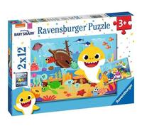 Ravensburger - Puzzle Enfant - Puzzles 2x12 p - Baby Shark Explore l'océan - Dès 3 Ans - 05123