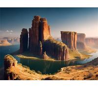 Puzzle Baie de Cliff Island de 1200 Pièces pour Adultes, Puzzles 1200 pièces Adultes, Jigsaw Puzzle d'art pour Défi, Puzzles Coloré à Faire soi-même pour la Décoration de la Maison