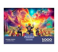 Puzzle Balade Moto 1000 Pièces - Puzzle Groupe Motocross en Papier Recyclé pour Adultes, Jeu Familial Défi Difficile, 70x50cm