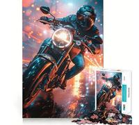 Puzzle Balade Nocturne Urbaine 1000 pièces,Jeu de Concentration mentale,découpe de précision,Bords Lisses,activité captivante pour des soirées tranquilles (38x26cm)