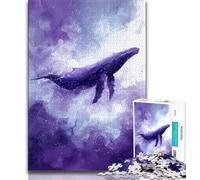 Puzzle Baleine Aquarelle pour Adolescents 1000 pièces, Jouet éducatif et décompressant, idéal comme Cadeau (38x26cm)