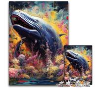 Puzzle Baleine Bleue 1000 pièces, Puzzle Difficile pour Adultes et Adolescents, soirée de Jeux en Famille, idée Cadeau stimulante pour Le Cerveau 26x38cm / 10,23x14,96 Pouces