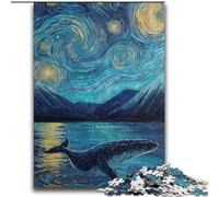 Puzzle Baleine Ciel étoilé pour Adolescents 2000 pièces, Jeux Amusants en Famille, activités à la Maison, Cadeau d'anniversaire, Cadeaux de Voyage 70x100cm