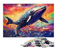 Puzzle Baleine Colorée 1000 Pièces Puzzle Impossible pour Adultes Idéal pour Adolescents et Collectionneurs, Cadeau Voyage, Activité Familiale 50x75cm / 19,68x29,52 Pouces