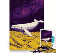 Puzzle Baleine dans l'espace 1000 pièces Activité ludique et stimulante pour renforcer la Concentration Découpe Laser pour Un Assemblage Parfait Idéal pour Partager Un Moment Convivial en Famille