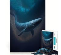 Puzzle Baleine de l'espace pour Adultes, 1000 Pièces, Casse-tête, Passe-Temps à la Maison, Image à Assembler, Cadeau Souvenir 50x75cm