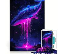 Puzzle Baleine de Lumière 1000 Pièces pour Adolescents Stimule l'esprit Ajustement Parfait Loisirs Captivants pour des Moments Confortables à la Maison (50x75cm)