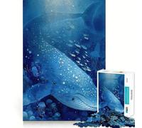 Puzzle Baleine des Profondeurs Marines 1000 Pièces Jeu de Créativité et de Découpe Net Composants Robustes Idéal pour Les Voyages pour Les Cerveaux (38x26cm)