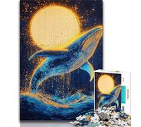 Puzzle Baleine Dorée 1000 pièces pour Adolescents, Jeu éducatif, Jouet, décoration d'intérieur et Cadeaux Uniques (38x26cm)