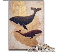 Puzzle Baleine Dorée pour Adultes 2000 Pièces, Un Défi Difficile à Offrir en Cadeau à Toute la Famille 70x100cm