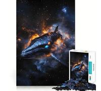 Puzzle Baleine Fantastique de 1000 pièces pour Adolescents Jeu Stimulant l'esprit Assemblage Facile et sécurisé Activité Amusante en Famille (50x75cm)