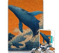 Puzzle Baleine mystérieuse 1000 pièces pour Adultes et Adolescents, Jeu éducatif pour Anniversaire et Noël à partir de 14 Ans, 50x75cm