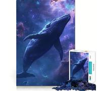 Puzzle Baleine Nébuleuse 1000 pièces pour Adultes et Adolescents, Jeu de logique, détente, découpe de précision, (38x26cm)
