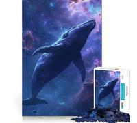 Puzzle Baleine Nébuleuse 1000 Pièces pour Adultes Jeu de Logique et de Détente Design Amusant Cadeau de Noël (38x52cm)