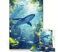 Puzzle Baleine Paradis sous-Marin pour Adolescents 1000 Pièces Stimulation de la Mémoire Distraction Douce Construction Solide Cadeau de Vacances (38x52cm)
