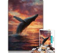 Puzzle Baleine Sauteuse pour Adultes et Adolescents, Jeu de Puzzles, Jeu de Famille, Idéal comme Cadeau pour Toute la Famille 38x26cm