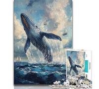 Puzzle Baleine spirituelle 1000 pièces pour Adultes et Adolescents, défi d'intelligence cérébrale, Jouets addictifs pour la décoration de la Maison 50x75cm