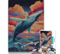 Puzzle Baleine Spirituelle 1000 pièces pour Adultes, Jouets éducatifs et éducatifs, Jeux de Famille, Cadeaux pour Amis et Famille 38x26cm