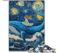 Puzzle Baleines dans Le Ciel Nocturne pour Adultes, 1000 pièces, Difficile à réaliser, mais Amusant et Humoristique, Cadeau d'anniversaire, décoration Murale 50x75cm