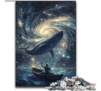 Puzzle Baleines dans l'espace pour Adolescents, 1000 pièces, Jeux éducatifs Classiques, Belle décoration (50x75cm)