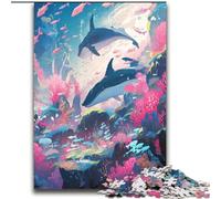 Puzzle Baleines Nageuses pour Adultes 2000 Pièces, Jeu Familial Anti-Stress, Défi Difficile, Cadeaux pour Amis et Famille (70x100cm)