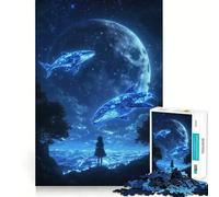 Puzzle Baleines Nuit Étoilée pour Adultes 1000 Pièces Smart Reason Toy Group Joy Smooth Edge Fine Art Piece 38x52cm