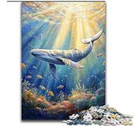 Puzzle Baleines océaniques pour Adultes, 1000 pièces, Jeux éducatifs, décoration d'intérieur, idéal pour la décoration de Bureau (50x75cm)
