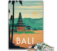 Puzzle Bali 1000 pièces pour Adultes et Adolescents, avec Affiche et fiche de Questions-réponses pour Les 14 Ans et Plus (50x75cm)