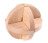 Puzzle Ball - Wooden Interlocking Brain Teaser Ball | Interlocking 3D Brain Teaser Logic Puzzle Game | Educational Geometric Toy for Fine Motor Skills Concentration Problem Solving | for Home School