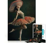 Puzzle Ballerine Champignon pour Adolescents 1000 Pièces Stimule la Mémoire Détente et Amusement Assemblage Motif Cadeau Exquis (50x75cm)