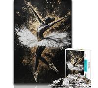 Puzzle Ballerine Dorée pour Adultes et Adolescents, Jeu de Puzzles, Jeu de Famille, pour Toute la Famille 38x26cm