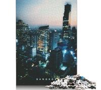 Puzzle Bangkok DIY, Puzzle en Carton de qualité supérieure pour Femmes, Hommes, Enfants, Cadeaux de Noël, 1000 pièces (38 x 26 cm)