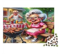Puzzle Barbecue Senior 1000 pièces 70x50cm Papier recy dultes Femmes Puzzle Joie Extérieure Jeu éducatif Exercice compétences manuelles Activité Maison