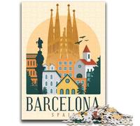 Puzzle Barcelone 2000 pièces pour Adultes et Adolescents, Anti-Stress, Vacances à la Maison, Passe-Temps, Amour Entre Couples, 2000 pièces (70x100cm)