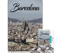 Puzzle Barcelone pour Adultes 1000 pièces, Difficile à réaliser mais Amusant et Humoristique, décoration d'intérieur et Cadeaux Uniques 38x26cm