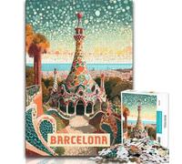 Puzzle Barcelone pour Adultes 1000 pièces, Difficile à réaliser mais Amusant et Humoristique, décoration d'intérieur et Cadeaux Uniques 50x75cm