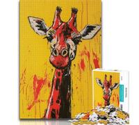 Puzzle Basquiat Girafe 1000 pièces pour Adolescents et Adultes, Anti-Stress, défi Difficile, renforce l'amour Entre Couples 50x75cm