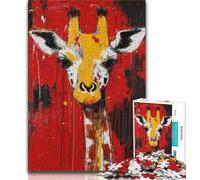 Puzzle Basquiat Girafe 1000 pièces pour Adolescents, Jeu Stimulant, idéal comme Cadeau pour Toute la Famille (50x75cm)