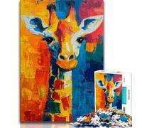 Puzzle Basquiat Girafe 1000 pièces pour Adolescents, Jeux éducatifs, décoration d'intérieur, Collection d'artistes, Beaux-Arts (38x26cm)