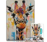 Puzzle Basquiat Girafe 1000 pièces pour Adolescents, pour Toute la Famille (50x75cm)